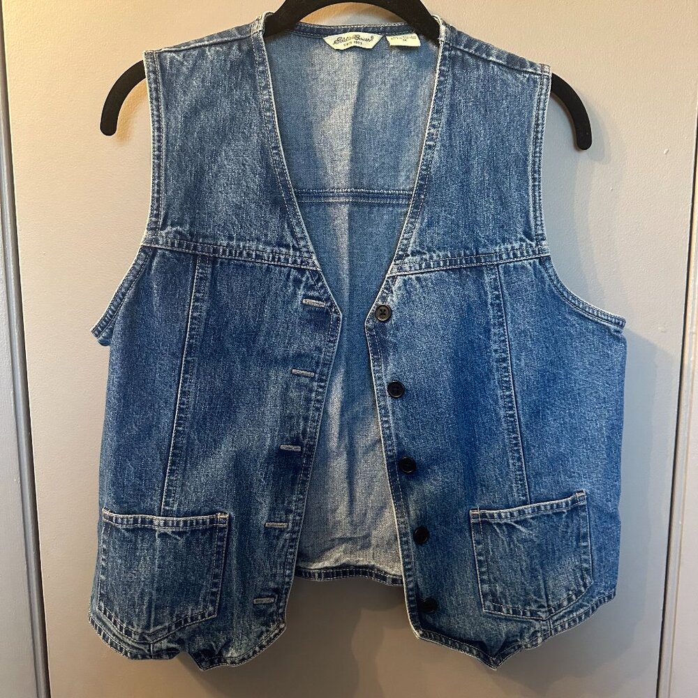 Eddie Bauer Denim Vest; Size M